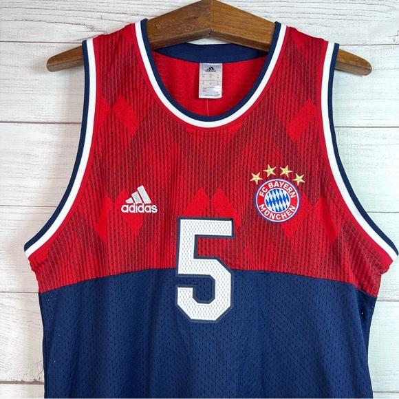 ADIDAS Bayern Munich Basketball Style Tank Top Jersey Men's Medium NWT - Picture 3 of 8
